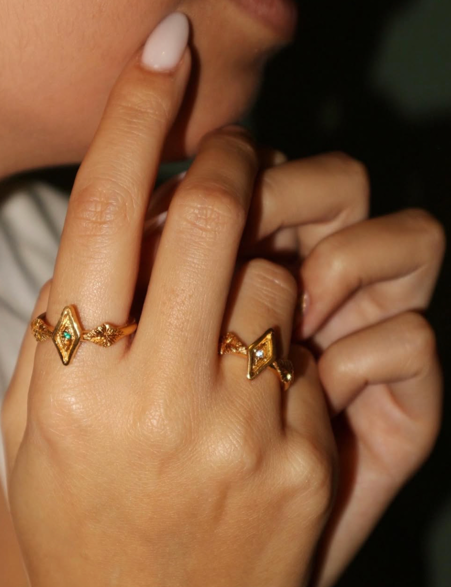 SILVER LAFAYETTE RING (various colors)