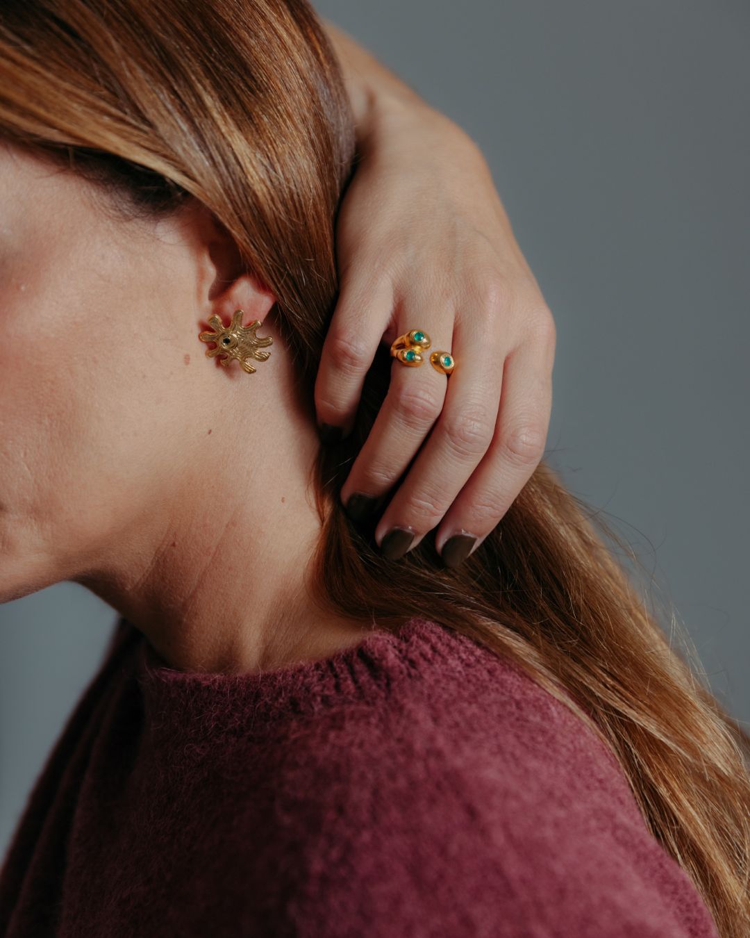 BRINCOS MIRÓ "Mulher diante do sol"