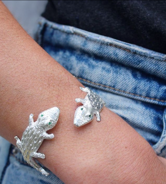 SILVER CROCODILE BRACELET